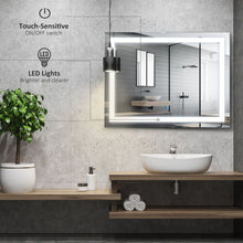 Load image into Gallery viewer, Illuminated LED Bathroom Mirror - Touch Control, Waterproof &amp; Stylish
