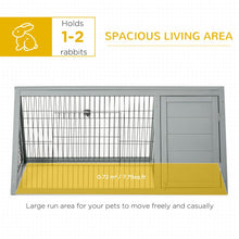 Load image into Gallery viewer, Cozy Triangle Rabbit Hutch with Outdoor Space - Ideal for Bunnies &amp; Guinea Pigs
