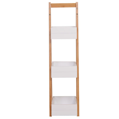 Elegant 3-Tier A-Shape Bamboo Rack for Stylish Bathroom or Living Space