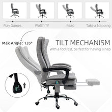 Load image into Gallery viewer, RevivePro 6-Point Heated Massage Office Chair - Grey Microfibre Comfort
