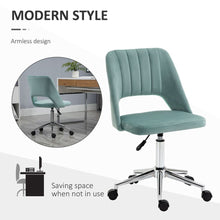 Load image into Gallery viewer, Elegant Green Velvet Scallop Office Chair - Stylish &amp; Comfortable Swivel Design
