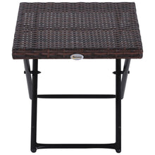 Load image into Gallery viewer, Versatile Folding Square Rattan Coffee Table for Outdoor &amp; Indoor Use
