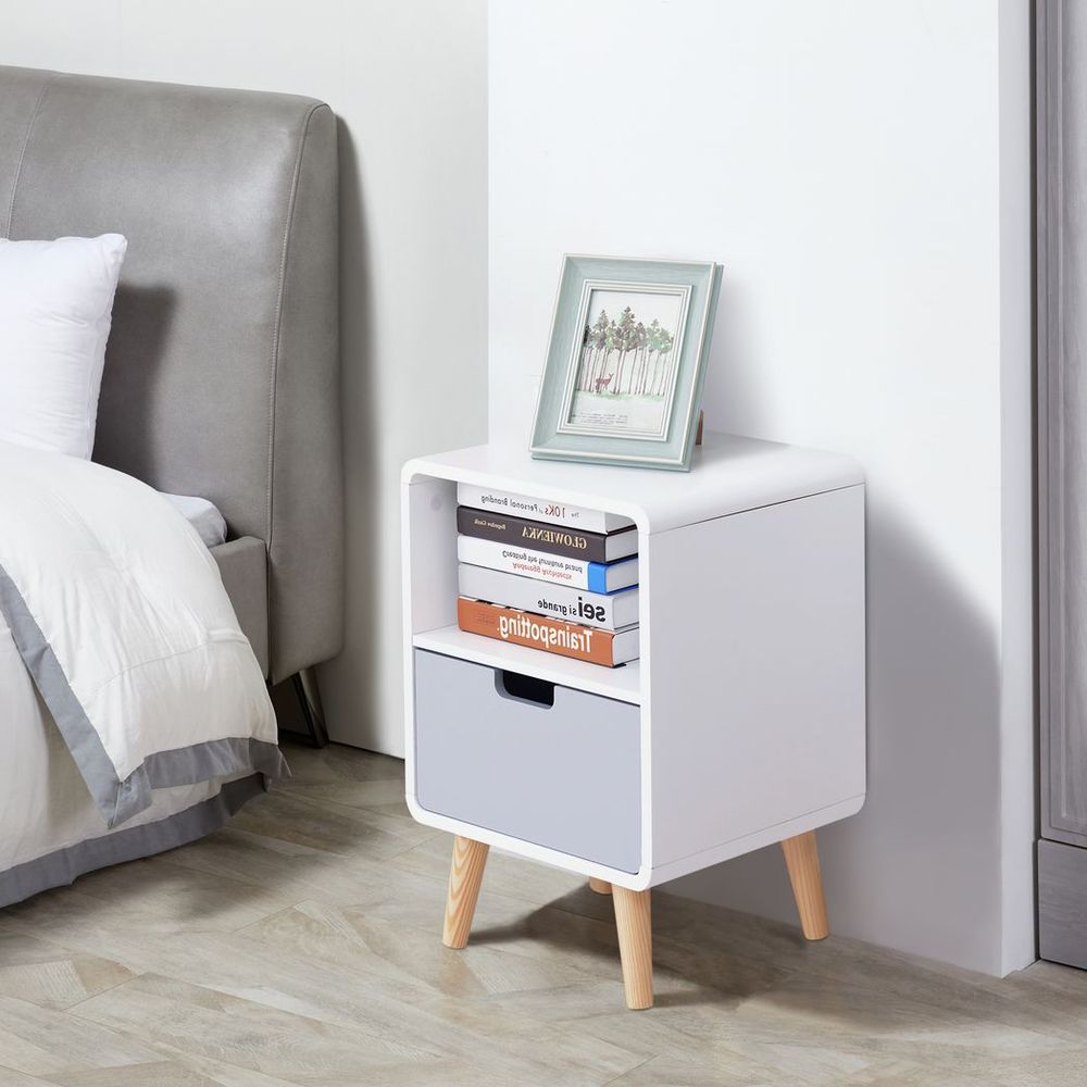 Scandinavian Nordic Nightstand with Drawer - Stylish & Sturdy Home Essential