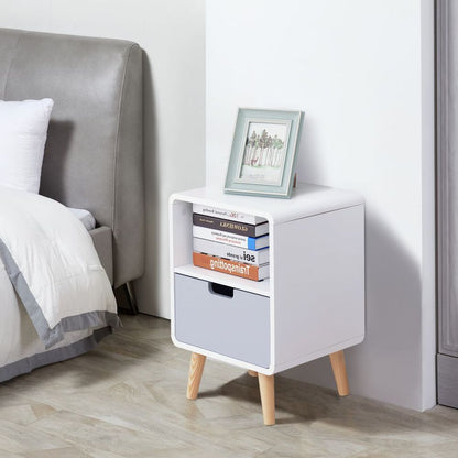 Scandinavian Nordic Nightstand with Drawer - Stylish & Sturdy Home Essential