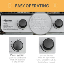 Load image into Gallery viewer, Versatile 2-Burner Gas BBQ Grill with Extension Tables &amp; Wheels - Perfect for Outdoor Feasts!
