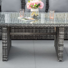 Load image into Gallery viewer, Elegant 5-Seater All-Weather Rattan Patio Dining Set with Cushions
