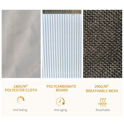 Spacious 3.6x3m Hardtop Gazebo with Steel Frame & Insect-Proof Netting