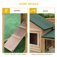 Load image into Gallery viewer, Deluxe Wooden Rabbit Hutch with Slide-Out Tray &amp; Spacious Outdoor Run
