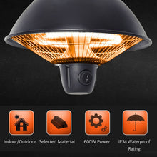 Load image into Gallery viewer, Outsunny 600W Hanging Infrared Patio Heater - Versatile Indoor/Outdoor Warmth

