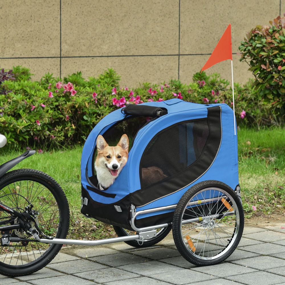 Stylish Pet Bike Trailer: Safe Travel Carrier for Small Dogs & Cats