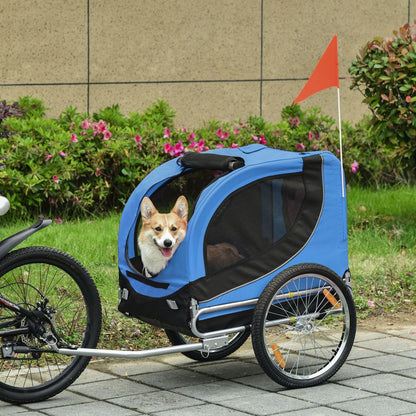 Stylish Pet Bike Trailer: Safe Travel Carrier for Small Dogs & Cats