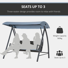 Load image into Gallery viewer, Luxurious 2-3 Seater Rattan Swing Chair with Canopy &amp; Removable Cushions
