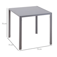 Load image into Gallery viewer, Chic Compact Square Dining Table with Glass Top &amp; Sturdy Metal Frame
