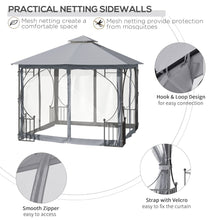 Load image into Gallery viewer, Outsunny 3x3m Light Grey Gazebo Canopy - UV Protection &amp; Rain Shelter for Patio
