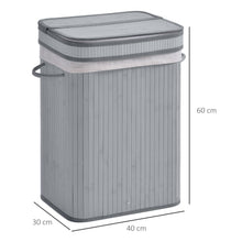 Load image into Gallery viewer, 70L Eco-Friendly Bamboo Laundry Basket with Flip Lid - Stylish &amp; Functional
