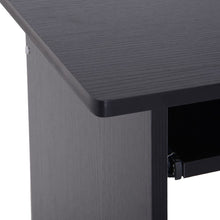 Load image into Gallery viewer, Compact Black Computer Desk with Keyboard Tray &amp; Open Storage - 73.5cm
