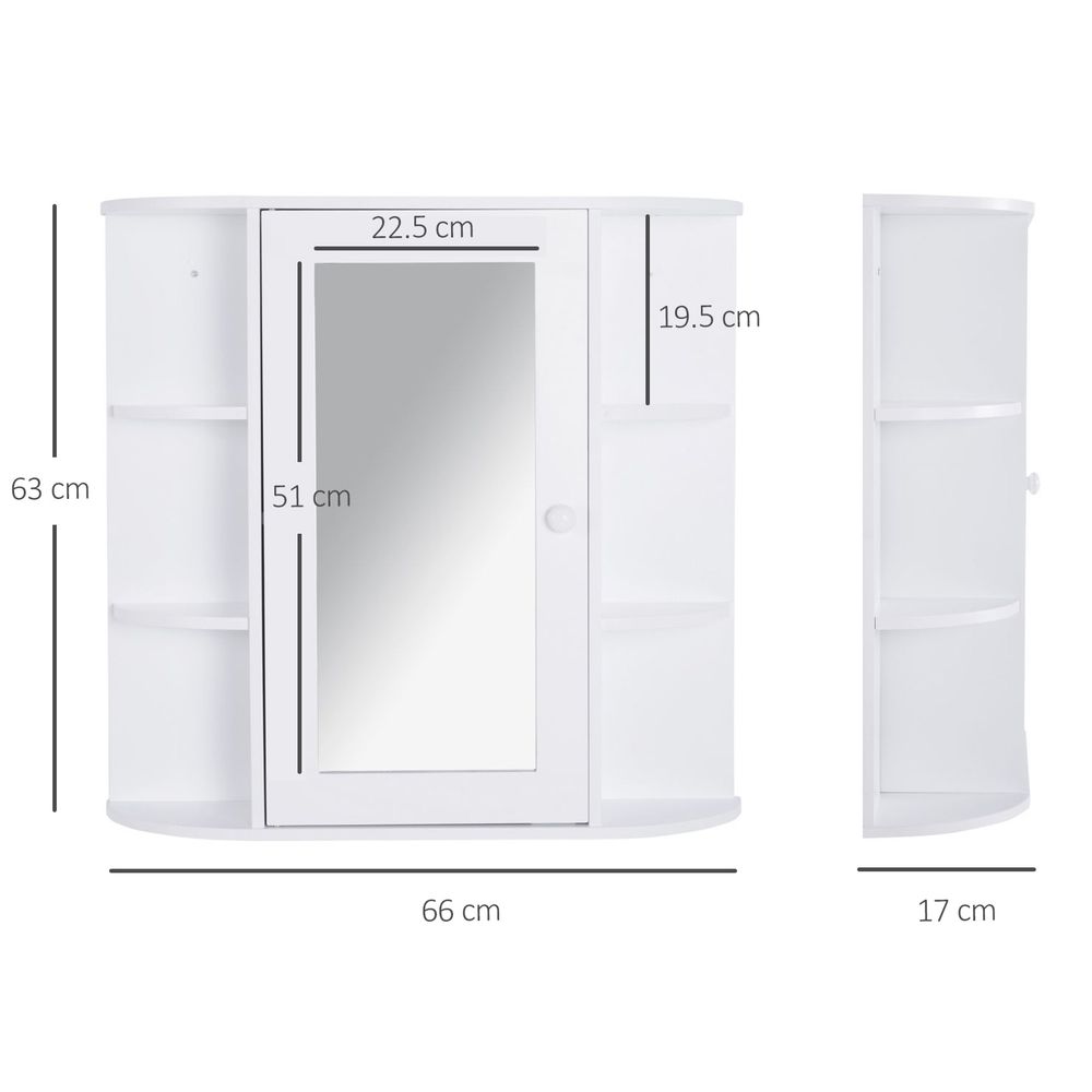 Stylish Wall-Mounted Bathroom Cabinet with Mirror & Adjustable Storage