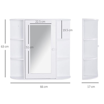 Stylish Wall-Mounted Bathroom Cabinet with Mirror & Adjustable Storage