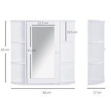 Load image into Gallery viewer, Stylish Wall-Mounted Bathroom Cabinet with Mirror &amp; Adjustable Storage
