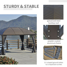 Load image into Gallery viewer, Durable 3x4m Hardtop Gazebo with Privacy Curtains &amp; Mosquito Netting
