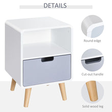 Load image into Gallery viewer, Scandinavian Nordic Nightstand with Drawer - Stylish &amp; Sturdy Home Essential
