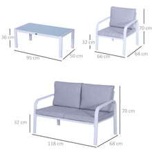 Load image into Gallery viewer, Outsunny 4-Piece Outdoor Rattan Dining Set - Elegant Comfort for Gatherings
