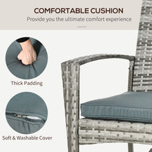 Load image into Gallery viewer, Modern Rattan Rocking Chair with Cushion - Light Grey Elegance for Your Garden
