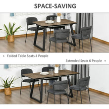 Load image into Gallery viewer, Stylish Extendable Dining Table: Industrial Wood &amp; Metal Design for 4-6 Seats
