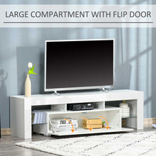 Load image into Gallery viewer, Modern HOMCOM High Gloss TV Stand with LED RGB Lights &amp; Remote Control
