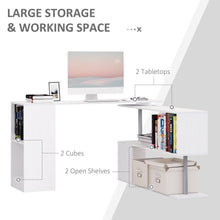 Load image into Gallery viewer, Revolutionary 360° Rotating L-Shaped Corner Desk - Sleek White Design
