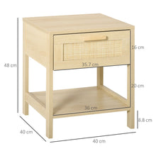 Load image into Gallery viewer, Chic Rattan-Drawer Nightstand – Modern Storage for Bedroom &amp; Living Room
