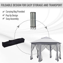 Load image into Gallery viewer, Luxurious 4x4m Hexagon Gazebo with Mesh Netting - Easy Setup &amp; Sturdy Design
