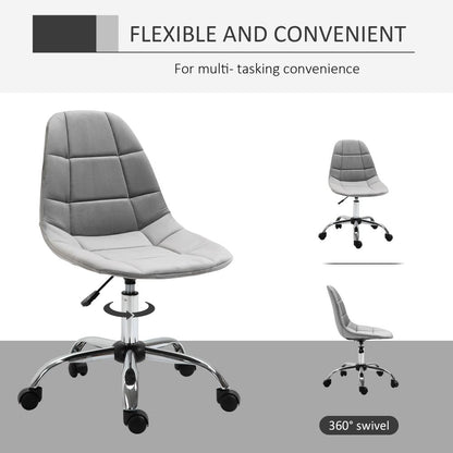 Vinsetto Grey Ergonomic Office Chair - Adjustable Height & Luxurious Comfort
