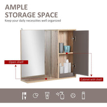 Load image into Gallery viewer, Elegant Wall-Mounted Bathroom Cabinet with Mirror &amp; Adjustable Storage Shelf

