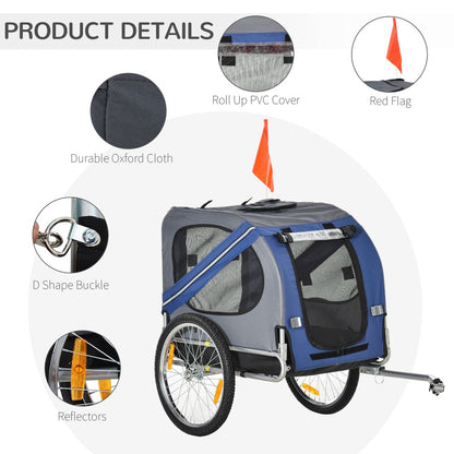 Adventure Pet Bicycle Trailer - Durable, Water-Resistant Carrier for Dogs & Cats