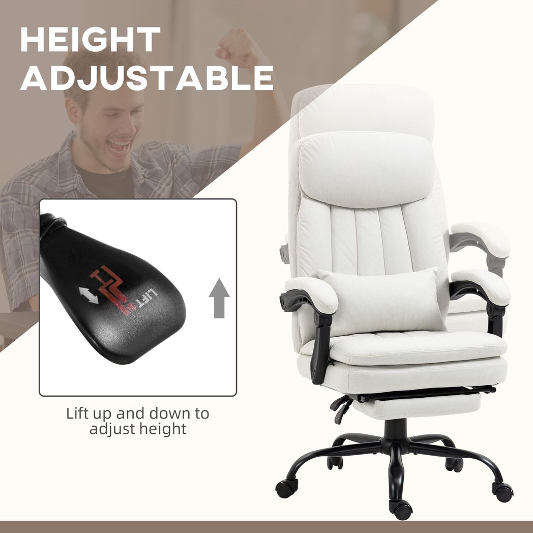 Vinsetto Heated Massage Office Chair - Luxurious Comfort & Vibration Therapy