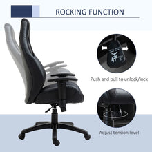 Load image into Gallery viewer, Vinsetto High Back Executive Gaming Chair with Footrest - Chic Black Comfort
