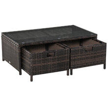 Load image into Gallery viewer, Stylish 4-Piece Rattan Wicker Sofa Set with Storage Tables - Perfect for Outdoors!
