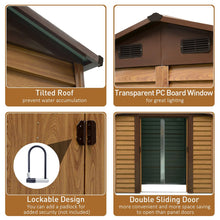 Load image into Gallery viewer, Outsunny Steel Garden Shed: Durable, Secure Storage for Tools &amp; Outdoor Gear
