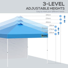 Load image into Gallery viewer, Versatile 3x3M Pop-Up Gazebo Tent with Sidewall &amp; Roller Bag - Blue
