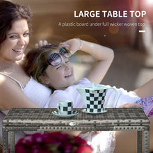 Load image into Gallery viewer, Stylish Grey Rattan Outdoor Coffee Table - Durable and Spacious Design
