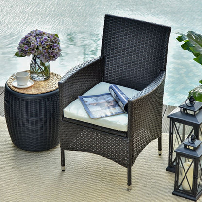 Stylish 2-Piece Dark Coffee Rattan Chair Set for Ultimate Outdoor Comfort