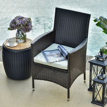 Load image into Gallery viewer, Stylish 2-Piece Dark Coffee Rattan Chair Set for Ultimate Outdoor Comfort

