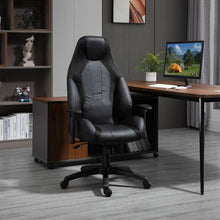 Load image into Gallery viewer, Vinsetto High Back Executive Gaming Chair with Footrest - Chic Black Comfort
