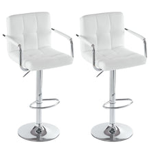 Load image into Gallery viewer, 2pcs 60-80cm 6 Checks Round Cushion No Armrest Bar Stool White
