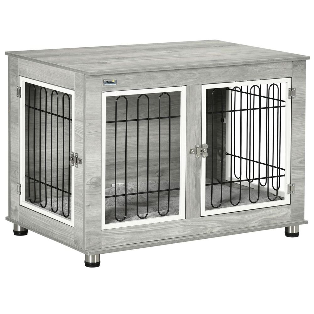 Stylish PawHut Dog Crate End Table: Cozy, Functional, and Secure for Pets!