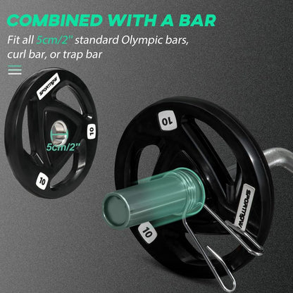 Tri-Grip Olympic Weight Plates Set - 2 x 10kg for Strength & Versatile Training