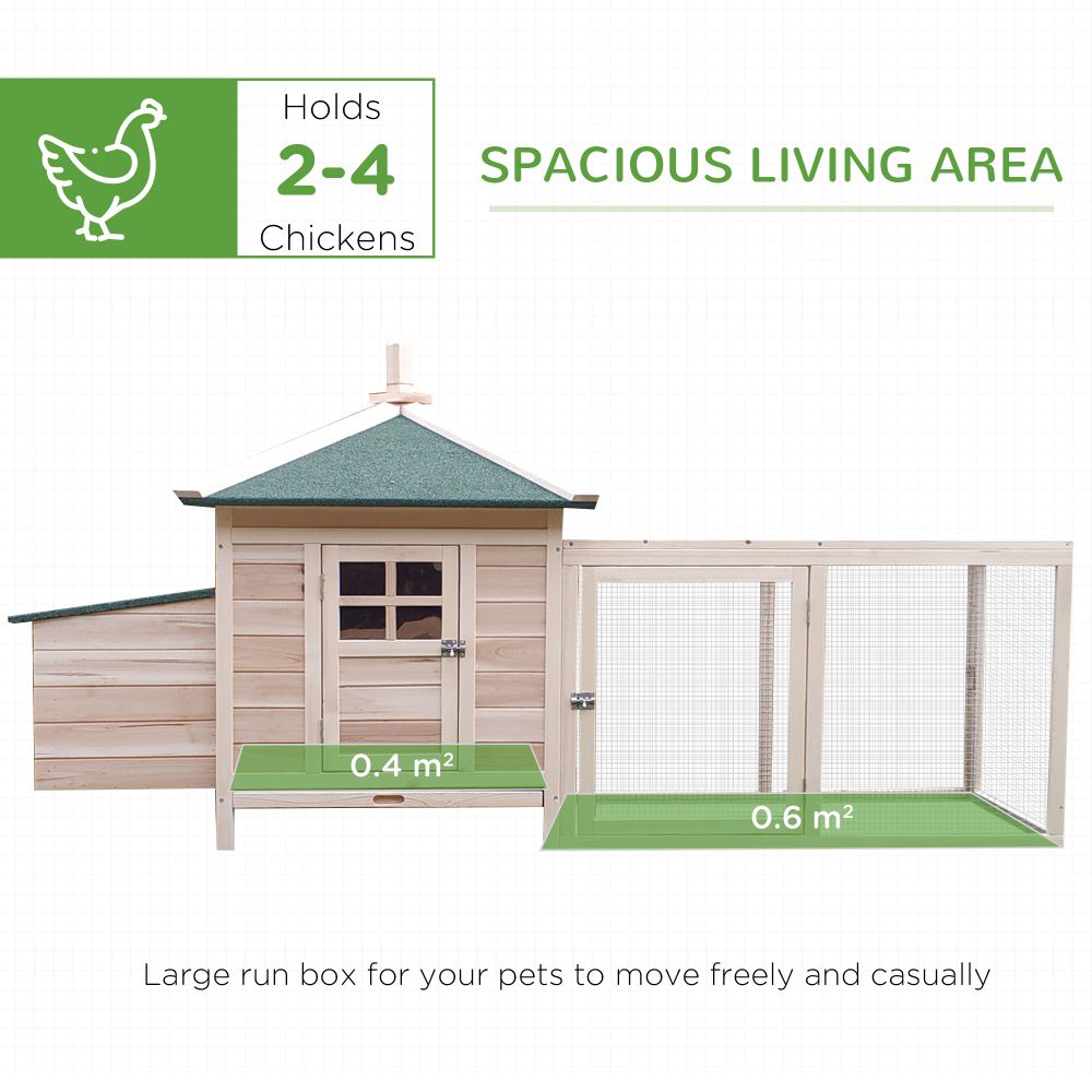 PawHut Deluxe Wooden Chicken Coop: Safe, Spacious & Stylish Pet Sanctuary