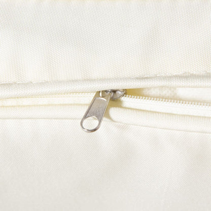 Cozy 2-Person Rattan Porch Swing Bench with Cushions – Cream White Comfort