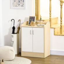 Load image into Gallery viewer, Compact 2-Door Shoe Cabinet with 3 Shelves for 9 Pairs - Space-Saving Design
